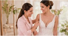 Planejamento de casamento com notebook e flores